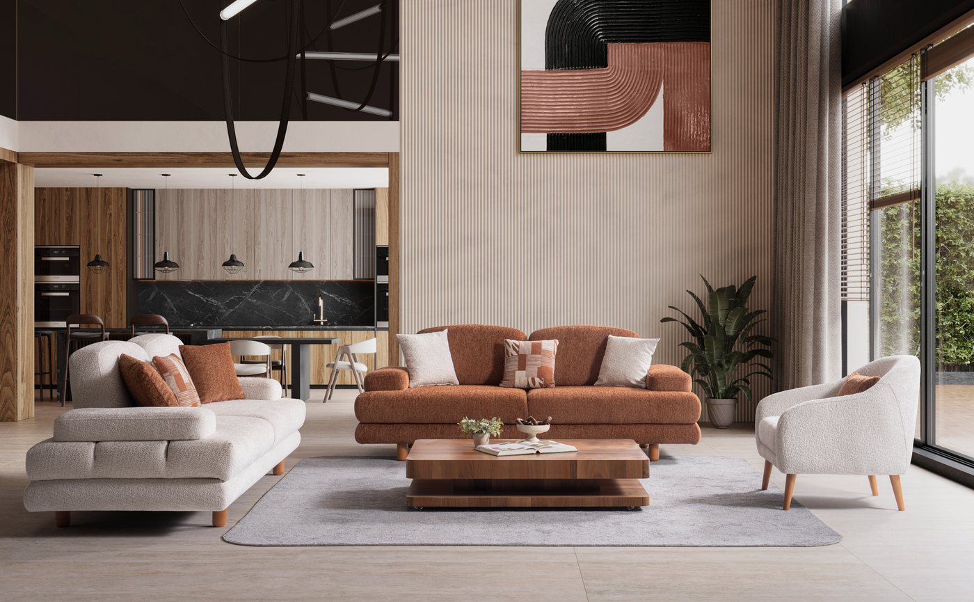 Mocha sofa sets set